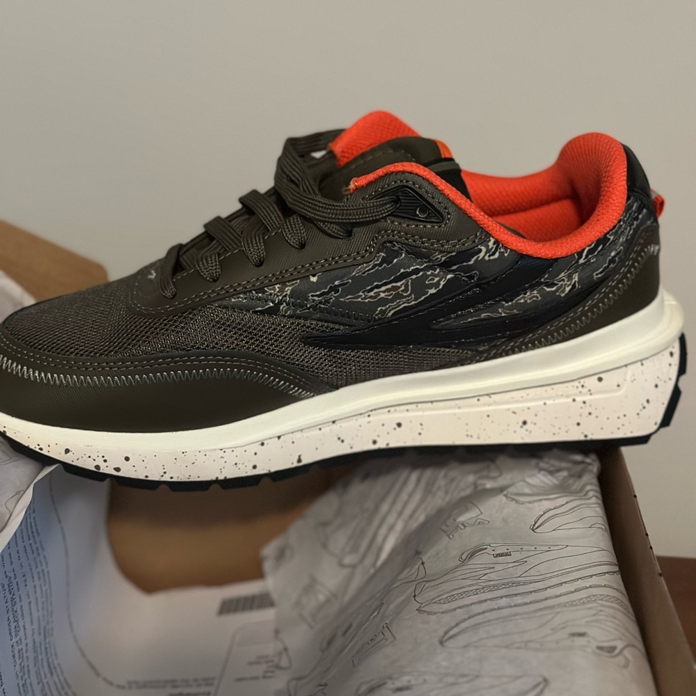 Fila Olive and Orange Men's Sneakers